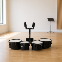 Percussion Factory – Ensemble de 4 toms Tenor personnalisés avec logo, en écorce de bouleau, pour fanfare, marque privée, vente en gros