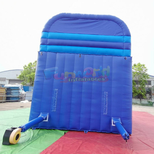 Château gonflable aquatique pour enfants à deux voies avec toboggan aquatique gonflable en forme de dauphin et piscine - Product Image 5
