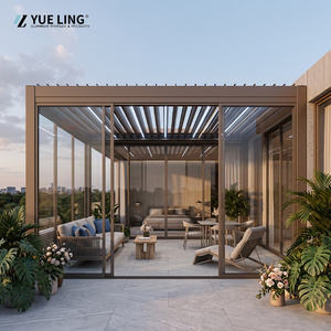 Automated Opening Louvered Roof Aluminum Gazebo with Lighting Bioclimatic Pergola - Product Image 2