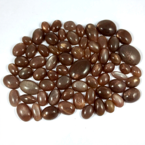 Wholesale Bulk Loose Brown Natural Moonstone Cabochon Healing Crystal Quartz Spiritual Reiki Raw Gemstone Chakra Radha Arts - Product Image 1