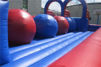 Parcours d'obstacles gonflable GuangZhou CH, jeux de gros ballons rouges gonflables