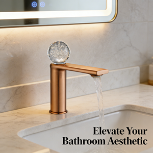 <span class=keywords><strong>ก๊อก</strong></span>น้ำอ่างล้างหน้าสีโรสโกลด์ขัดเงา ดีไซน์หรูหราทันสมัย พร้อมหัวจับคริสตัล ติดตั้งบนเคาน์เตอร์ วัสดุทองเหลืองแท้ วาล์วเซรามิก เหมาะสำหรับโรงแรมและห้องน้ำ - Product Image 3