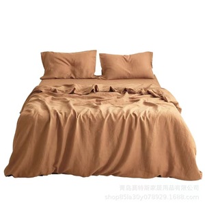 OEKO-TEX tissu antibactérien ensemble de lin draps draps de lin belge drap de literie en lin français pour hôtel et maison - Product Image 3