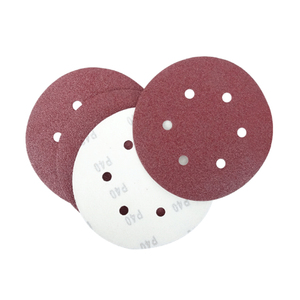 Alüminyum oksit 6 inç 6 delikli aşındırıcı kum kağıtları cırt cırt taşlama diskleri #60-#800 zımpara diskleri parlatma - Product Image 1
