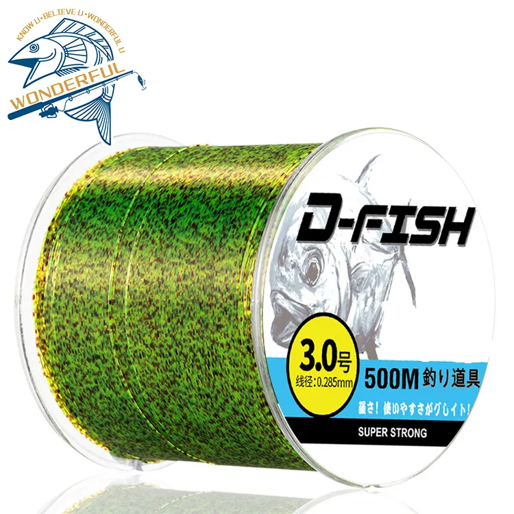 500m Soft Nylon Strong Sinking Camouflage Fishing Line With Spot