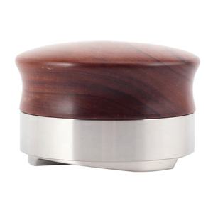Dia62mm, poignée en bois massif, niveleur de café en acier inoxydable - Product Image 1