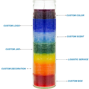 Bougie de prière en cire de paraffine arc-en-ciel pour une dévotion <span class=keywords><strong>fervente</strong></span> Occasion de Pâques Réflexion spirituelle - Product Image 3