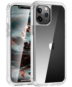 Para A Apple iPhone 13 /13 Pro Max Híbrido Caso Fina e Transparente À Prova de Choque Do Telefone Móvel TPU PC Tampa Traseira Caso Espaço