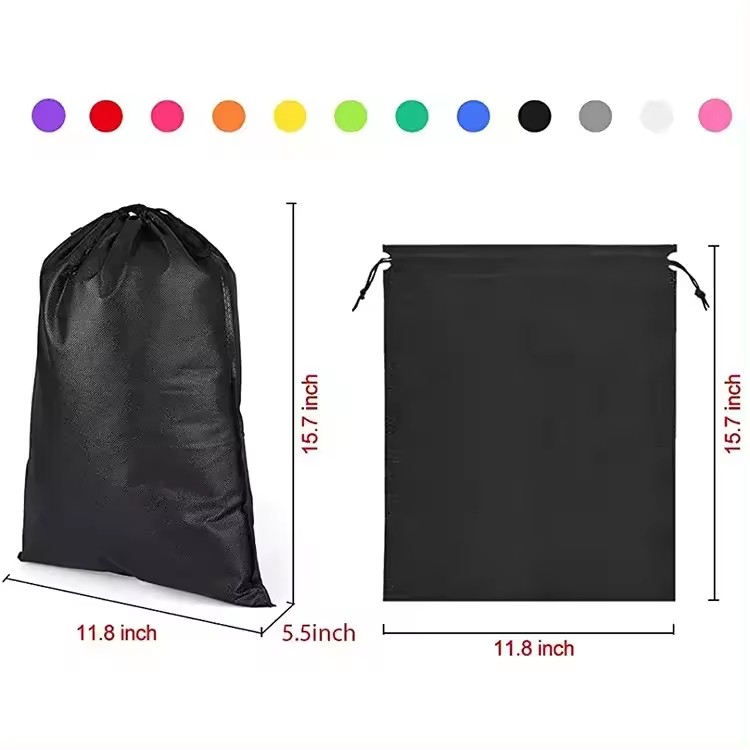 Custom logo printed waterproof 210d polyester drawstring bag