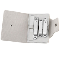 WELLFLYER Ensemble complet d'outils de manucure et de pédicure portables MS-883 avec grand coupe-ongles biseauté Coffret cadeau de soins personnels