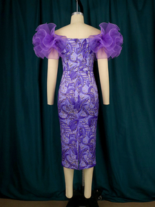 Vestidos de Cóctel Cortos con Estampado y Volantes para Mujer, Ideales para Fiestas de Verano - Product Image 5
