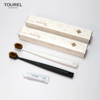 Kit de Afeitado Dental Desechable en Caja Blanca Impermeable con Recubrimiento de Aceite, Logotipo OEM, Set de Amenidades de Lujo para Hoteles, Artículos de Baño para Huéspedes de Hotel