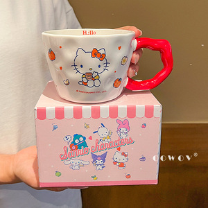 New <b>Cute</b> Cat-themed Ceramic <b>Mugs</b> in Color Box Packaging Large-capacity Coffee Cups with High Appearance Standards Birthday Gifts - Product Image 3