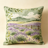 Housse de coussin en coton pur à imprimé floral vert, housse de coussin décorative personnalisée pour la décoration de canapé australien