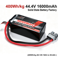 Batterie de drone à haute densité énergétique 400Wh/kg, 12S1P 44.4V 16000mAh 710.4Wh, batterie semi-solide pour drones FPV de 5 à 15 pouces