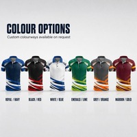 Kaos Polo Olahraga Custom Sablon Sublimasi Garis-Garis, Cepat Kering, Bernapas, OEM ODM, untuk Golf Korporat