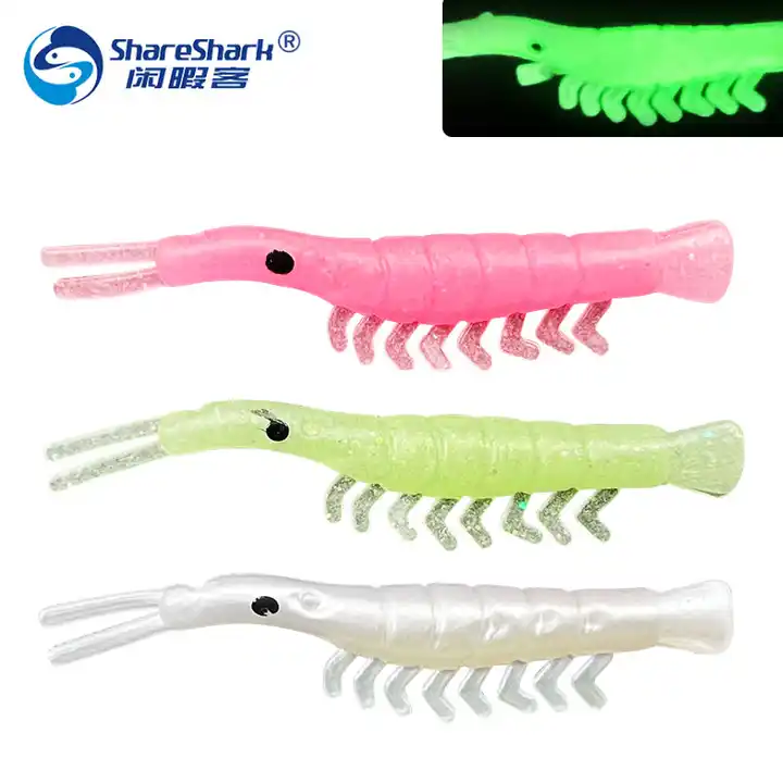 Soft Silicone Shrimp Fishing Lures Small
