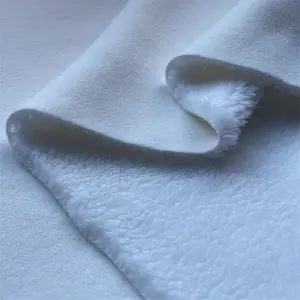 [YueDa Fur Factory ] micro polar velo ligado teddy sherpa peles tecidos