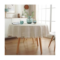 Nappe en lin pur minimaliste, résistante aux plis, couleur unie personnalisable, pour salles à manger modernes – Vente en gros usine