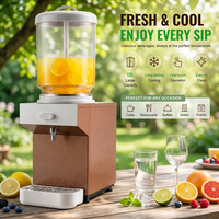 Distributeur de boissons froides commercial à réservoir unique pour limonade et café glacé, facile à nettoyer, idéal pour cafés et buffets