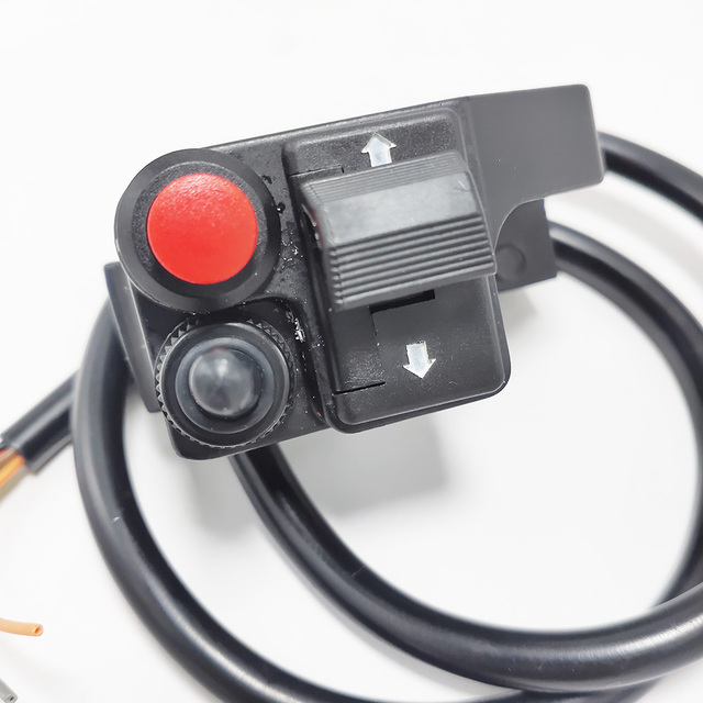 LEADWAY 7/8 Inch 3-Way 22MM Waterproof Black Aluminum Alloy Motorcycle Handlebar Ignition Headlight Switch ON-OFF Buttons