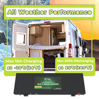 Batería Bluetooth LiFePO4 Slimline de 12V 230Ah para vehículos 4x4 y RV, para colocar detrás del asiento, con Bluetooth y función de reinicio, 849mm de largo, tamaño compacto