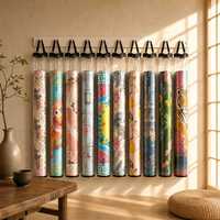 Sac de rangement pour tapis de mahjong, tube long en PVC transparent avec poignée de transport pour tapis de jeu de table, fournitures pour salle de jeux à domicile