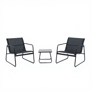 Juego de Muebles de Jardín Modernos de Acero para Exteriores, Mesa y Sillas Portátiles para Patio, Hotel, Balcón, Comedor, Sala de Estar y Patio - Product Image 4