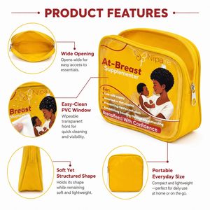 Custom <b>Clear</b> PVC Cosmetic <b>Bag</b> Waterproof Nylon Travel Makeup Organizer Zipper <b>Toiletry</b> Pouch with Printed Logo for Women - Product Image 3