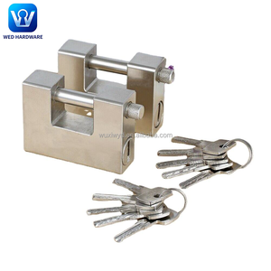 Custom Logo Heavy Duty Rectangular Cross Shackle Padlock Anti Cut Anti Pry Security Padlock for Warehouse and Big Iron Door