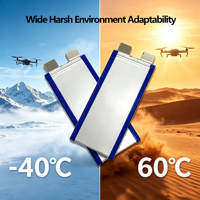 Batterie semi-solide SIC 3,6 V 31 Ah, densité 310 Wh/kg, batterie pour drone, décharge à haut débit 10C, batterie NMC Lipo pour drone UAV FPV