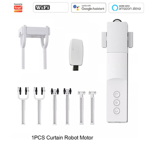Moteur de rideau intelligent WiFi LifeLibero Tuya avec télécommande RF, contrôle vocal via application, <span class=keywords><strong>batterie</strong></span> rechargeable pour tringle à rideaux - Product Image 1