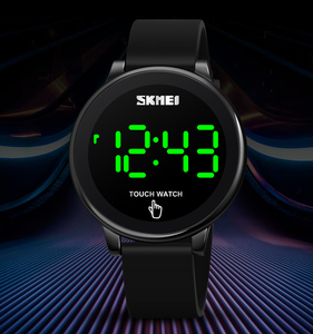 Montre-bracelet numérique pour homme SKMEI, vente chaude, mode, affichage numérique tactile LED, bracelet, montres de sport pour homme, voir plus - Product Image 5