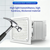 Lumière de canopée LED en aluminium haute luminosité 100W 150W 200W IP66 pour station-service