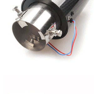 Punta de escape de fibra de carbono de 63 mm con efecto de llama LED de acero inoxidable, universal para coches y motocicletas - Product Image 4