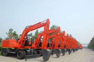 Excavadora de ruedas LICHMACH Sinomach de 5 toneladas hidráulica pequeña con motor Yanmar y componente de motor de núcleo de bomba Shimadzu - Product Image 4