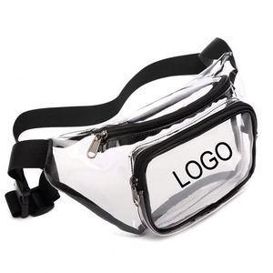 Promotion Custom Logo Stock Transparent PVC Waist Bag Crossbody Outdoor Sports Travel Storage Bag for Miscellaneous Items - Product Image 1