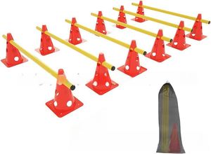 Kit de Entrenamiento de Agilidad - Escalera de Velocidad, Conos, Obstáculos y Postes Marcadores de 32 cm para Ejercicios de Fútbol con Bolsa de Transporte - Product Image 6