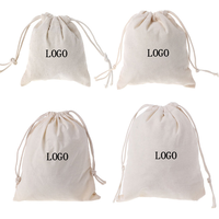 Sacs à cordon en toile recyclée blanc beige personnalisables, réutilisables avec option logo