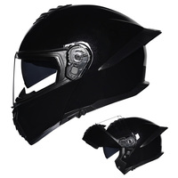 Casque Moto Modulaire Vintage Intégral Relevable en ABS avec Double Visière Homologué DOT pour Hommes et Femmes – Idéal pour la Conduite de Scooter