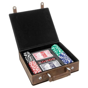 Jeu de cartes de <span class=keywords><strong>Poker</strong></span> Texas Hold'em, haute qualité, avec étui en cuir, cadeau pour mari, lecteur de <span class=keywords><strong>Poker</strong></span> - Product Image 3