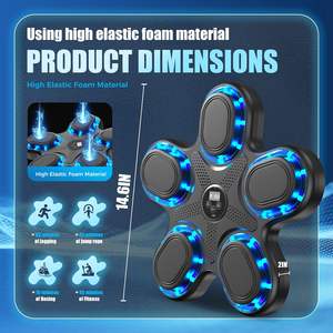 Nouvelle arrivée RS : Cible de boxe électronique intelligente murale pour enfants, utilisation à domicile, exercice, machine de boxe musicale à un coup de poing - Product Image 6