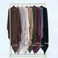 2025 nouveauté traditionnelle musulmane longue Khimar Hijab Maxi une couche extensible doux Jersey grande écharpe Ramadan prière longue Khimar