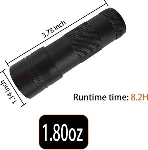 Lampe torche UV industrielle en aluminium à 9 LED USB avec indice de protection IP33, faisceau réglable et base magnétique pour la détection d'encre invisible - Product Image 5
