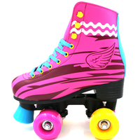 Chaussures de patins à roulettes quad en cuir PVC durables et confortables fabriquées en Chine pour enfants