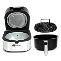 Anbolife 6L 5 in 1 Digital Touchscreen Air Fryer Grill Pabrik OEM Peralatan Dapur Bebas Racun Multifungsi Bebas PFAS