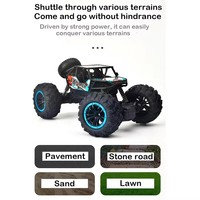 Voiture télécommandée tout-terrain 2,4 GHz à piles, jouet radiocommandé pour enfants, véhicule RC, voiture de cascades RC pour garçons