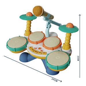Juguetes musicales de ritmo para bebés, instrumentos de percusión electrónicos, juguetes educativos Montessori para niños, juego de batería de jazz de plástico. - Product Image 5
