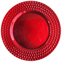 Assiettes de Présentation en Polypropylène 33cm Réutilisables pour Mariages, Dîners, Fêtes de Noël et Décoration de Table