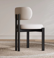 Chaise de salle à manger moderne en bois de frêne nordique avec revêtement en lin, design durable pour la maison, le bar, l'école, le restaurant, couleur personnalisable